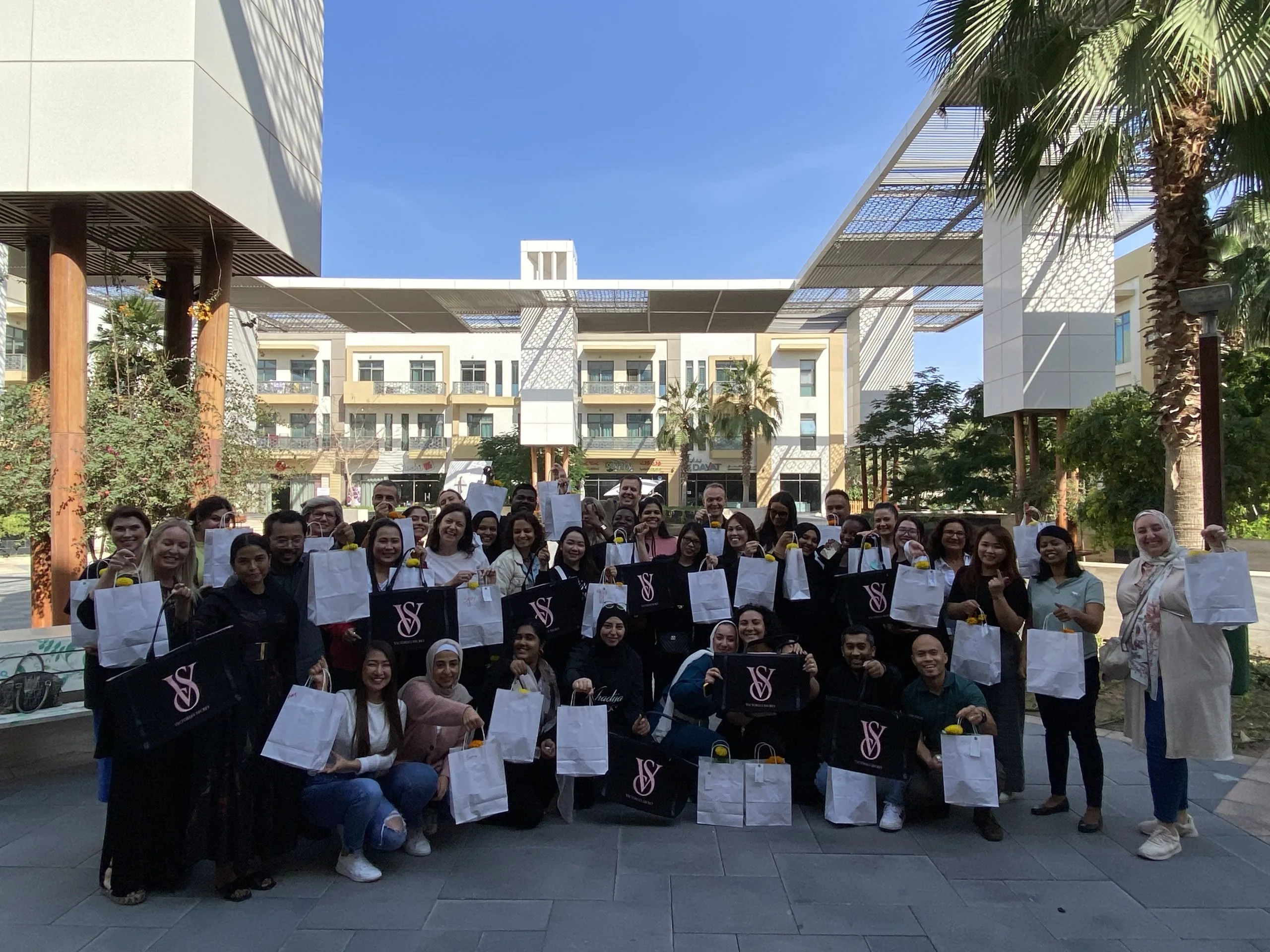 Victoria’s Secret Team Assembles Care Gift Bags for Blue Collar Workers