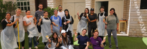 happy poses after wall painting activity for childrens in dubai