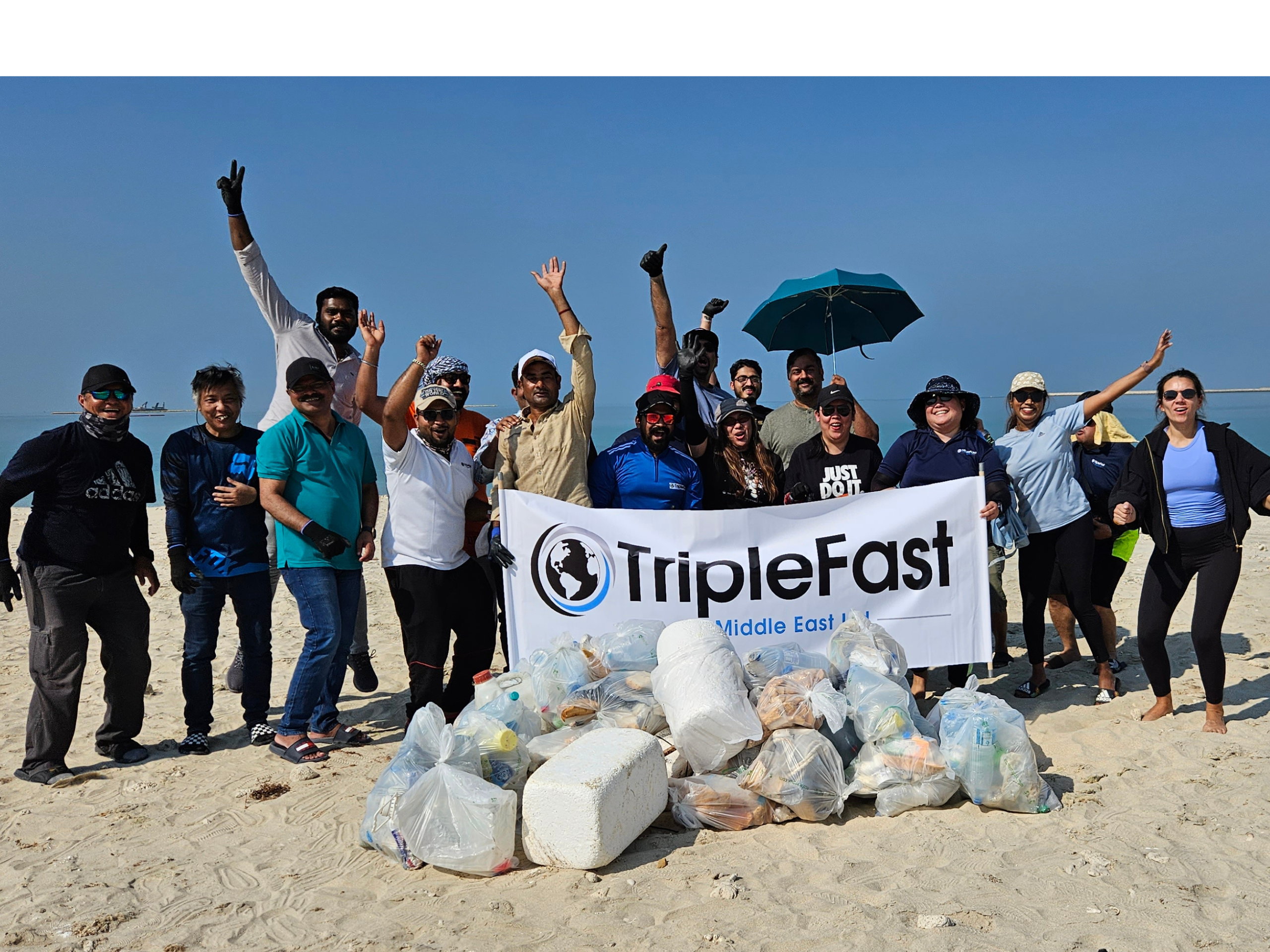 Dubai Beach Cleanup Initiatives by TripleFast Middle East Team